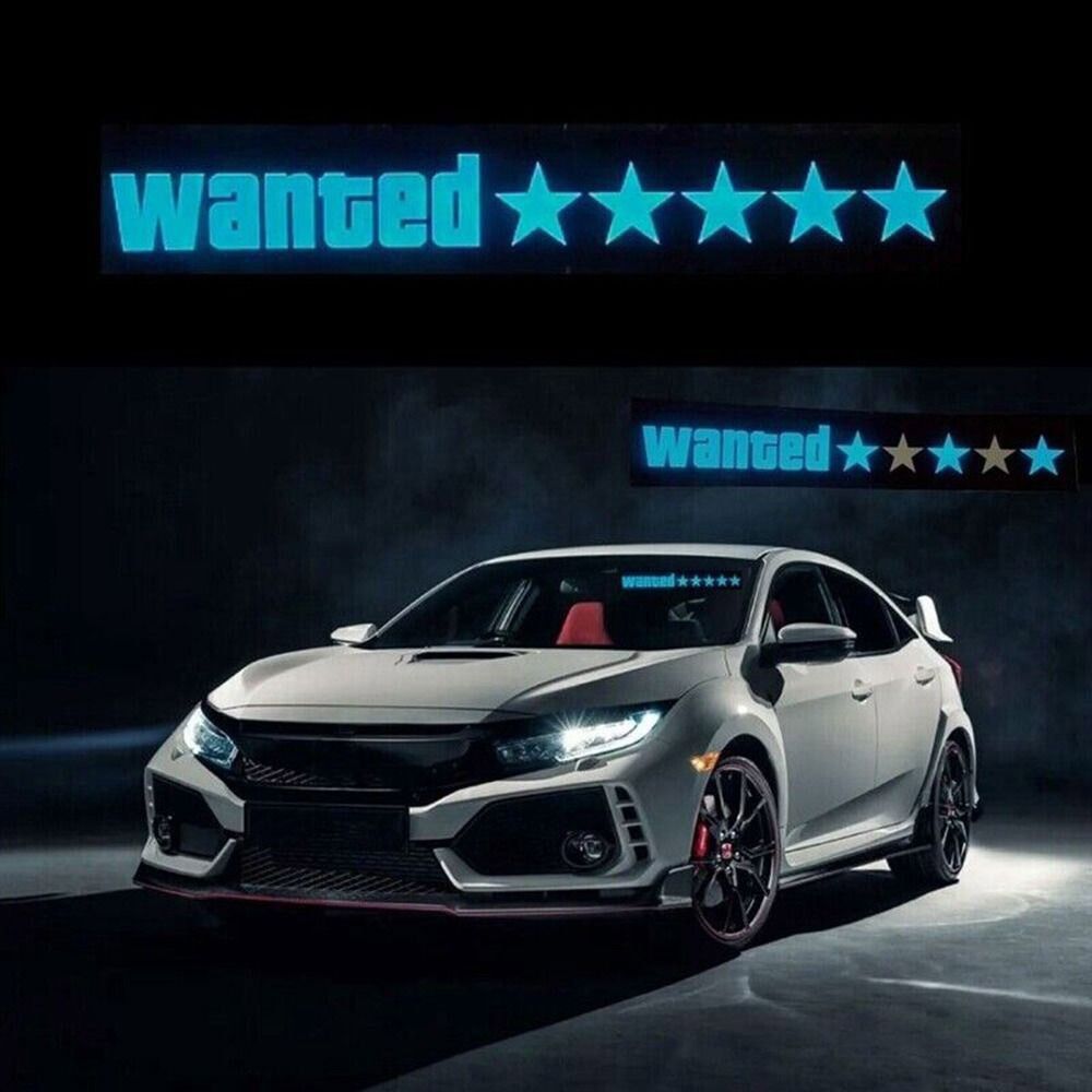 WANTED Sign LED Sticker
