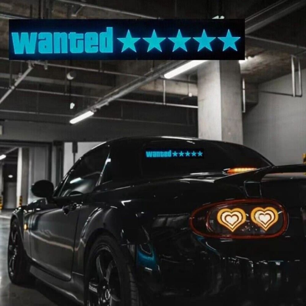 WANTED Sign LED Sticker