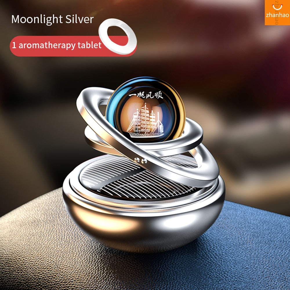 Car Air Freshener Solar Rotating Perfume Diffuser