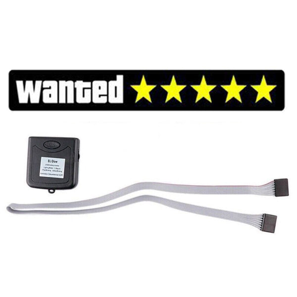 WANTED Sign LED Sticker