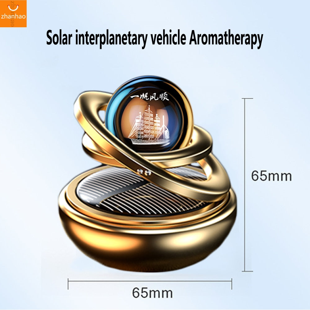 Car Air Freshener Solar Rotating Perfume Diffuser