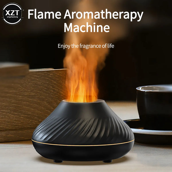 Flame Aroma Diffuser - Humidifier with Color Night Light