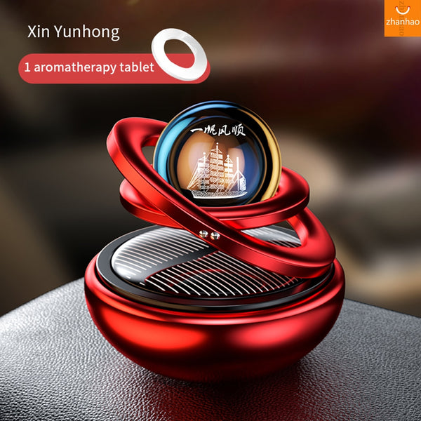 Car Air Freshener Solar Rotating Perfume Diffuser