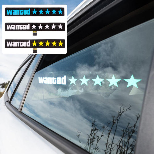 WANTED Sign LED Sticker