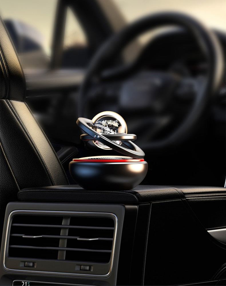 Car Air Freshener Solar Rotating Perfume Diffuser