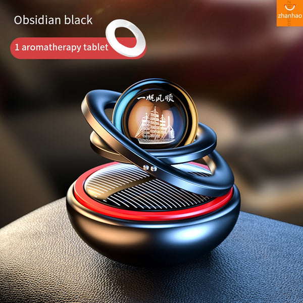 Car Air Freshener Solar Rotating Perfume Diffuser