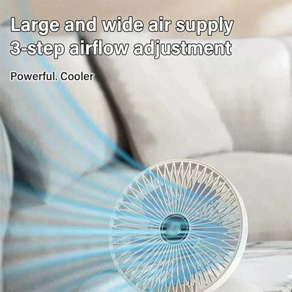 BreezeLite USB Charging Table Fan - Portable, Quiet, and Powerful