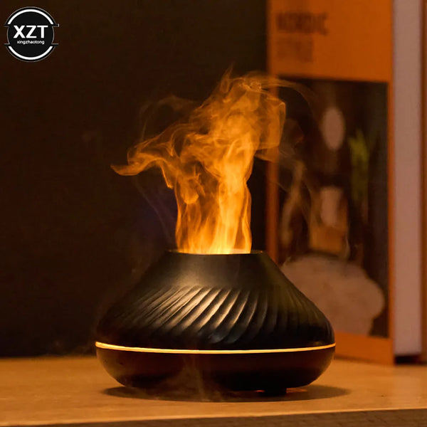 Flame Aroma Diffuser - Humidifier with Color Night Light