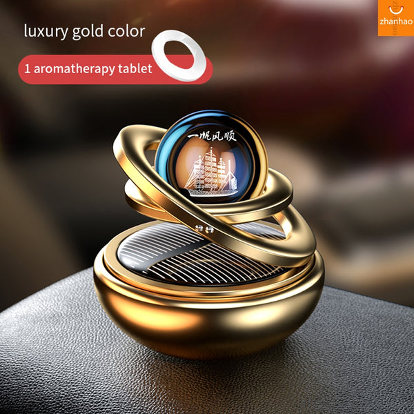 Car Air Freshener Solar Rotating Perfume Diffuser