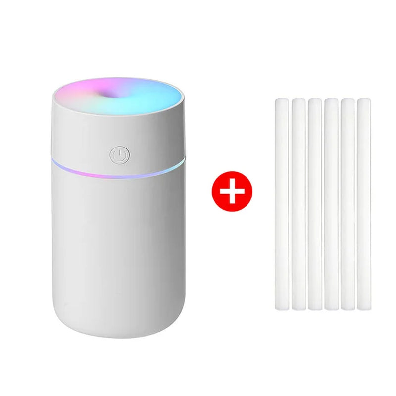 Experience Refreshing Atmosphere: 1200mAh Wireless Rechargeable Air Humidifier with Gradient-Colored LED Lights